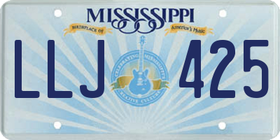 MS license plate LLJ425