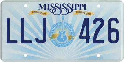 MS license plate LLJ426