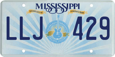 MS license plate LLJ429