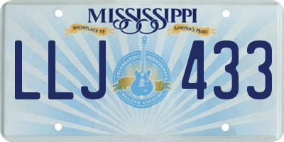 MS license plate LLJ433