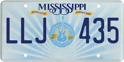 MS license plate LLJ435