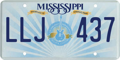 MS license plate LLJ437