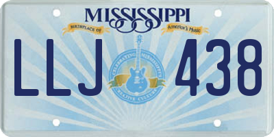 MS license plate LLJ438
