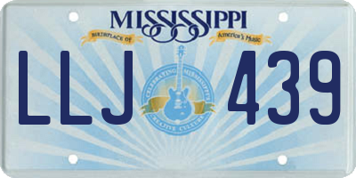 MS license plate LLJ439