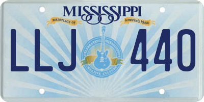 MS license plate LLJ440