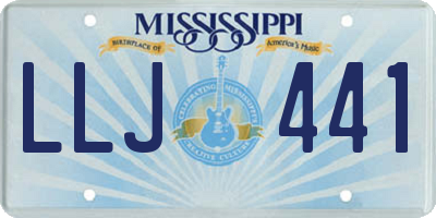 MS license plate LLJ441