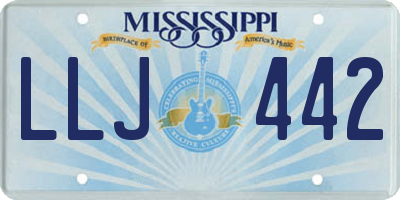MS license plate LLJ442