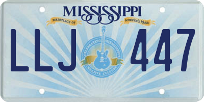 MS license plate LLJ447