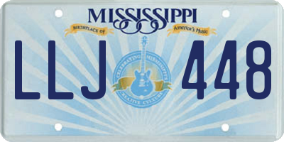 MS license plate LLJ448