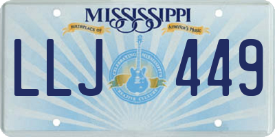 MS license plate LLJ449