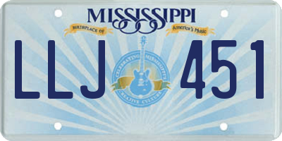 MS license plate LLJ451