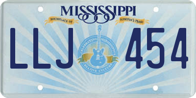 MS license plate LLJ454