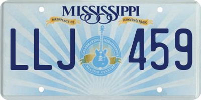MS license plate LLJ459