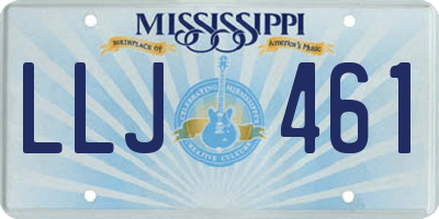 MS license plate LLJ461