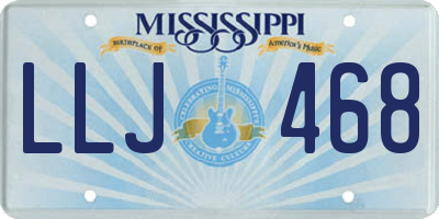 MS license plate LLJ468
