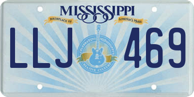 MS license plate LLJ469