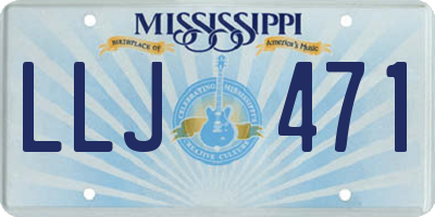 MS license plate LLJ471