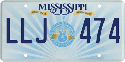 MS license plate LLJ474
