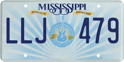MS license plate LLJ479