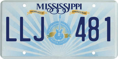 MS license plate LLJ481
