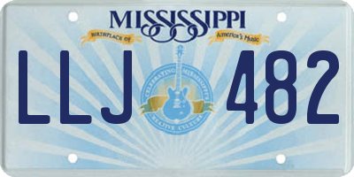 MS license plate LLJ482