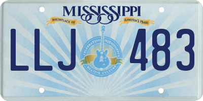 MS license plate LLJ483