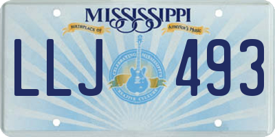 MS license plate LLJ493