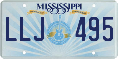 MS license plate LLJ495