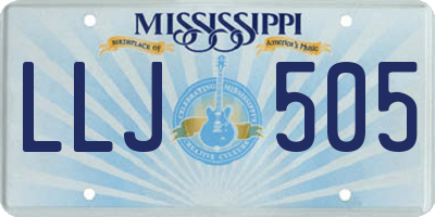 MS license plate LLJ505