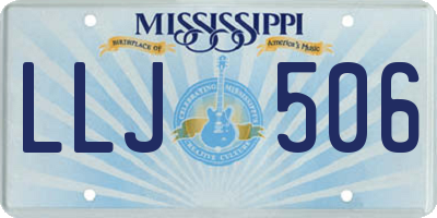 MS license plate LLJ506