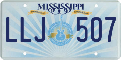 MS license plate LLJ507