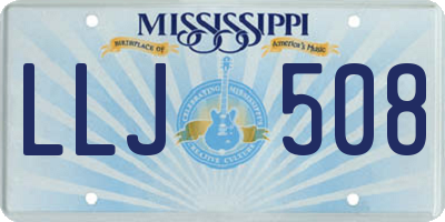 MS license plate LLJ508