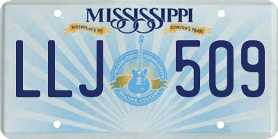 MS license plate LLJ509