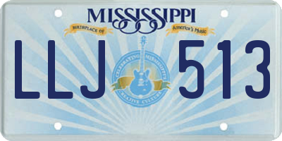 MS license plate LLJ513