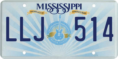 MS license plate LLJ514