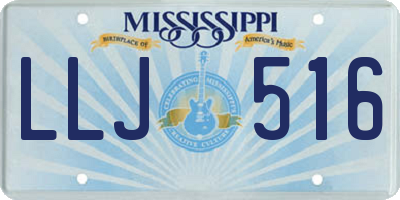 MS license plate LLJ516