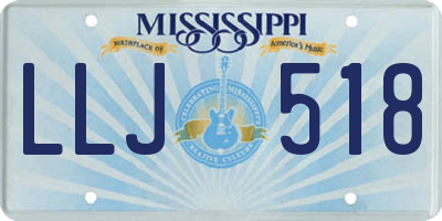 MS license plate LLJ518