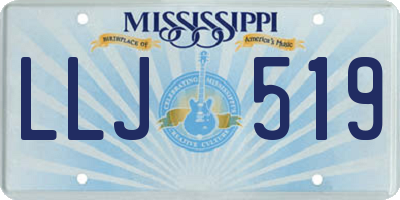 MS license plate LLJ519