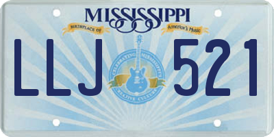 MS license plate LLJ521