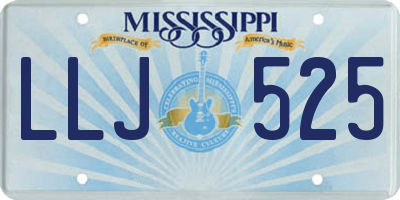 MS license plate LLJ525