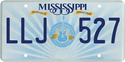 MS license plate LLJ527