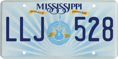 MS license plate LLJ528
