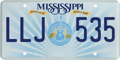 MS license plate LLJ535