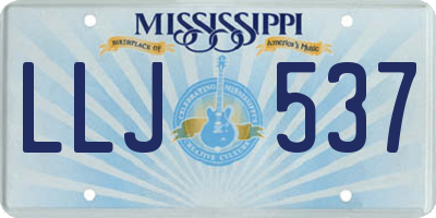 MS license plate LLJ537