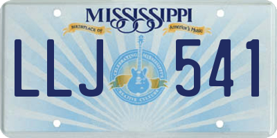 MS license plate LLJ541