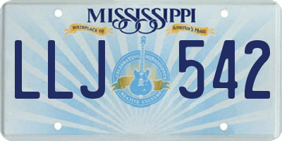 MS license plate LLJ542
