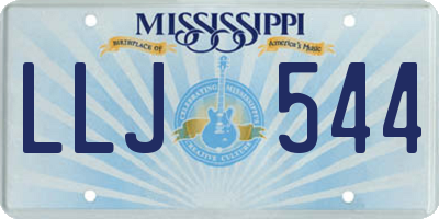 MS license plate LLJ544