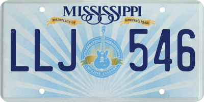 MS license plate LLJ546
