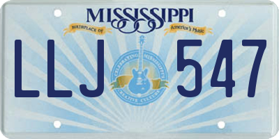 MS license plate LLJ547
