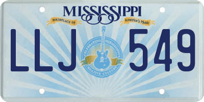 MS license plate LLJ549